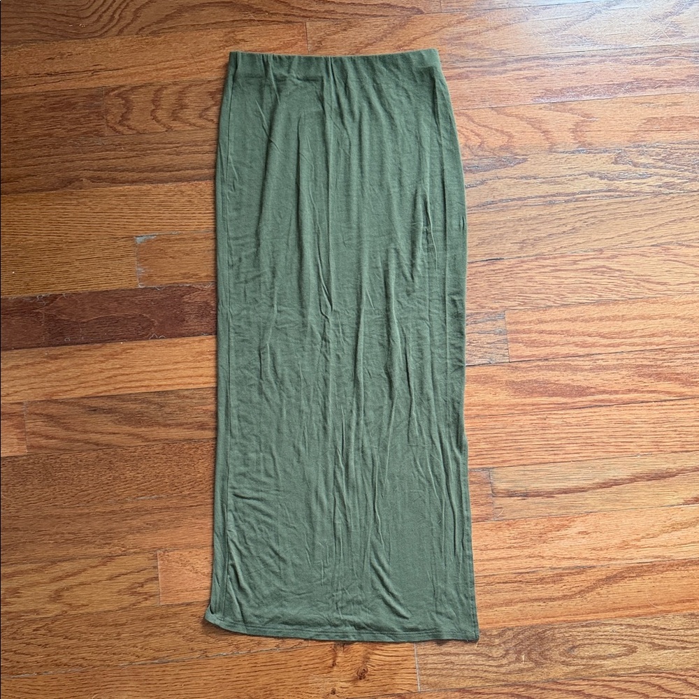 Forever 21 Forest Green Maxi Skirt
